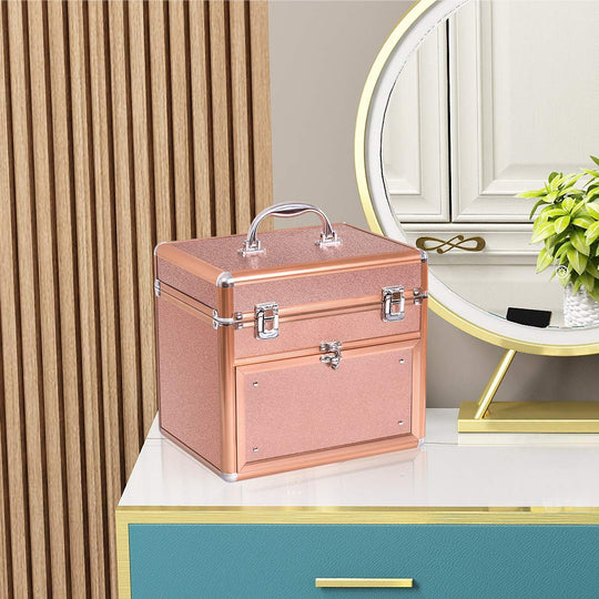 Nail Polish Organizer With Drawer and Adjustable Dividers