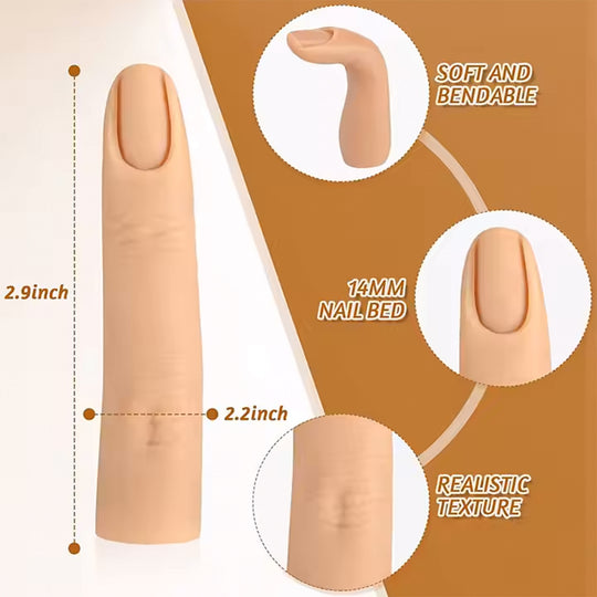 Professional Flexible Silicone Nail Training Finger