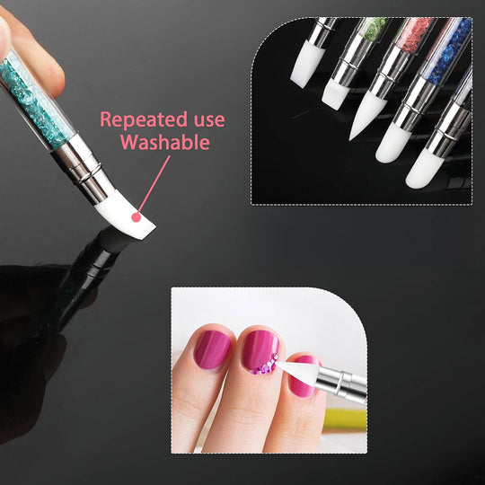 Dual Tipped Silicone Nail Art Acrylic Pen