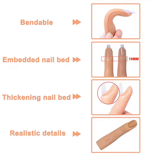 Professional Flexible Silicone Nail Training Finger