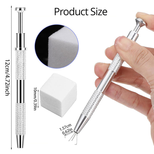 100PCS Soft Sponges with Grabbing Pen for Gradient Nail Art