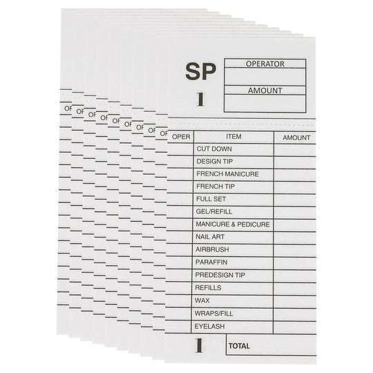 Ticket Sales Book Nail Spa Salon