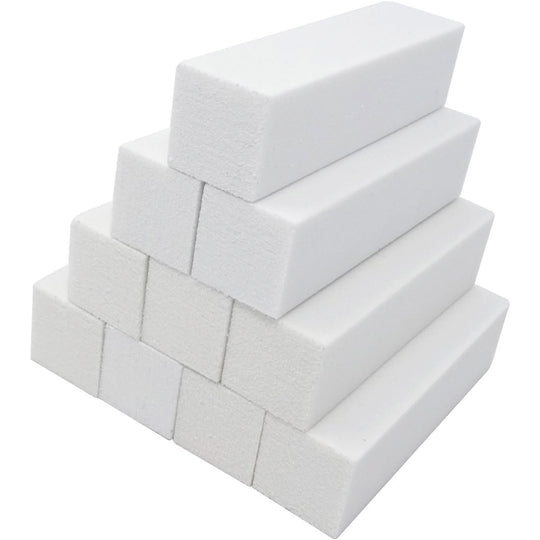 120 Grit White Nail Buffer Blocks 4-Sided