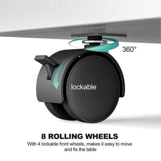 Paddie Glass Top Manicure Table with Vent & Storage