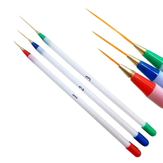 Nail Art Liner Brushes 3-Piece Set
