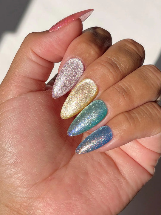 9D Cat Eye Unicorn #19- Aqua Freckles