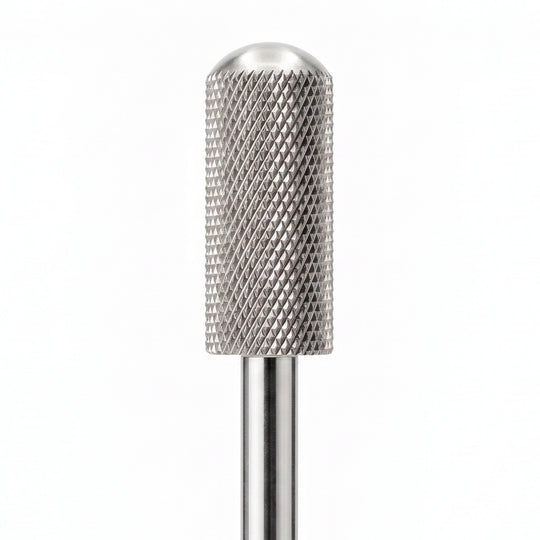 Small Barrel Smooth Top Silver Nail Drill Bit 3/32"