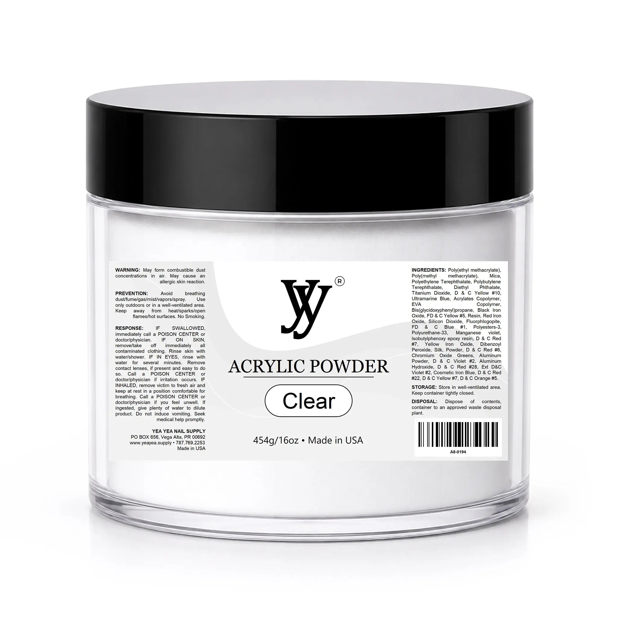 Y&Y Acrylic Nail Powder Clear