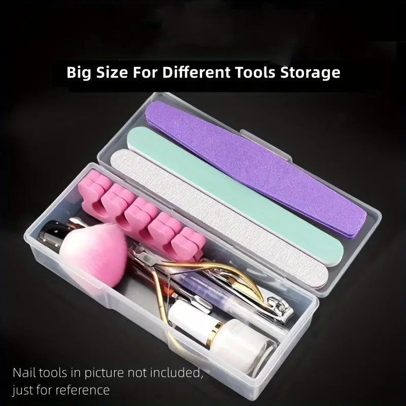 Clear Nail and Cosmetic Organizer Box