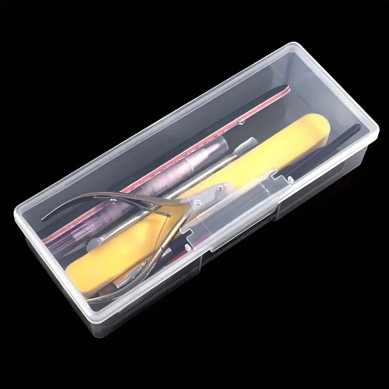 Clear Nail and Cosmetic Organizer Box