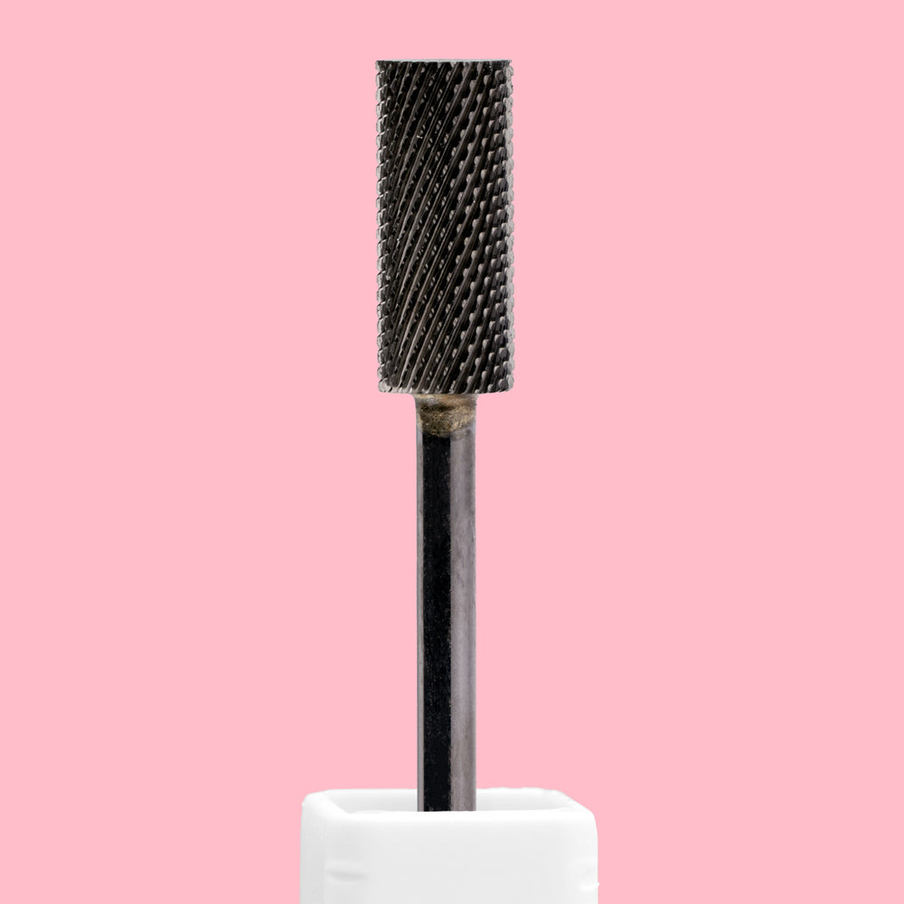 Small Barrel Flat Top DLC Black Nail Drill Bit