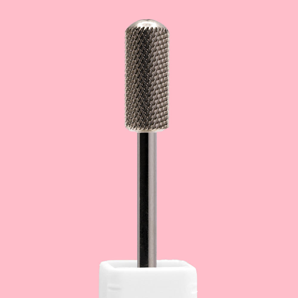 Small Barrel Smooth Top Silver Nail Drill Bit