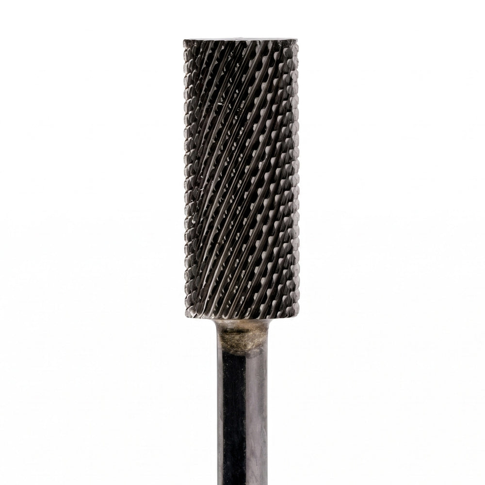 Small Barrel Flat Top DLC Black Nail Drill Bit 3/32"