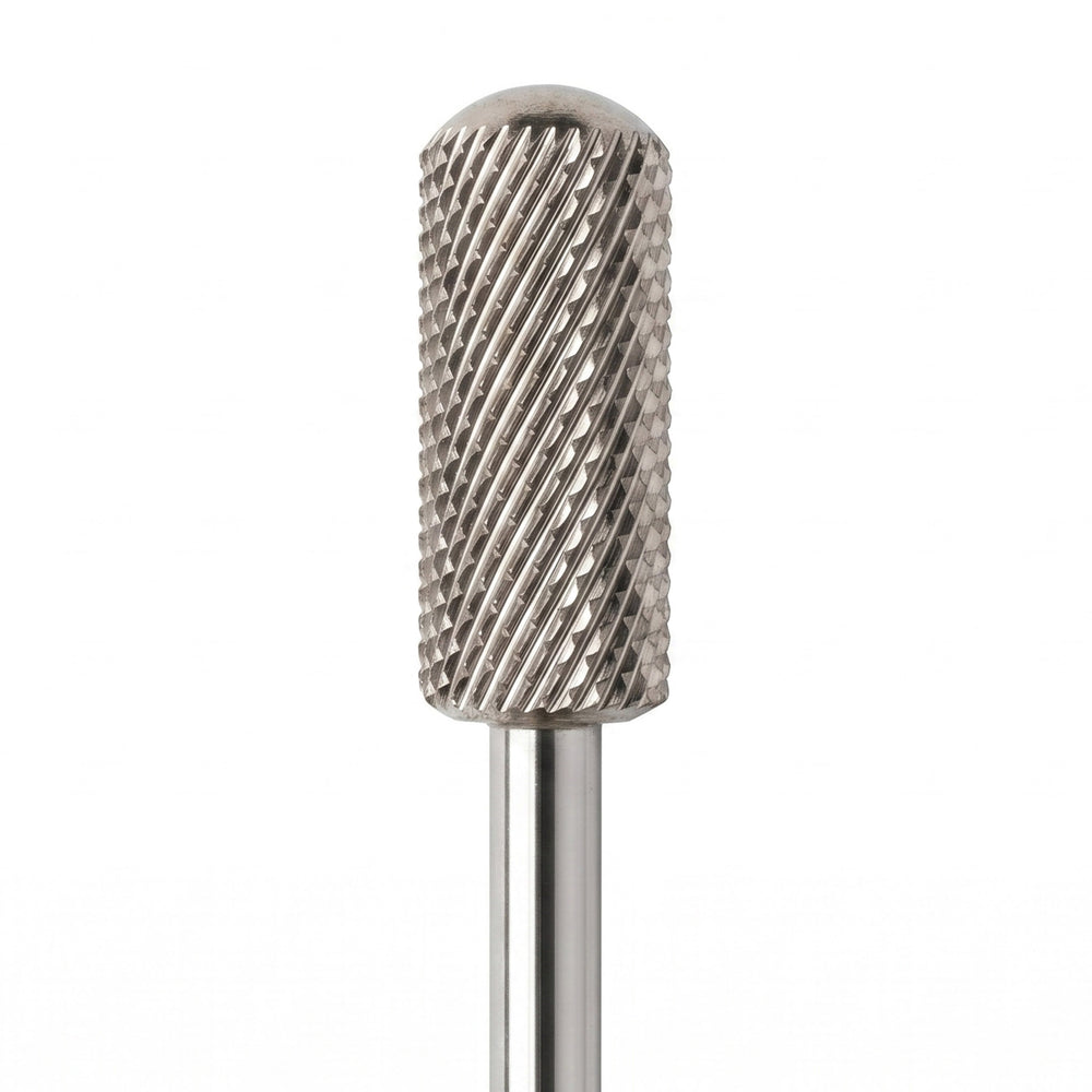 Small Barrel Smooth Top Silver Nail Drill Bit 3/32"