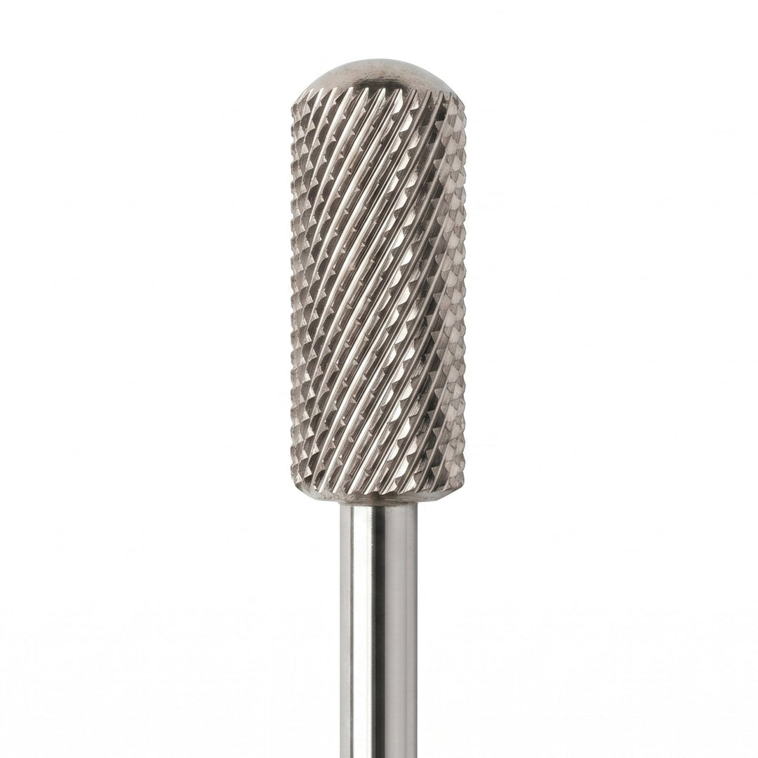 Small Barrel Smooth Top Silver Nail Drill Bit 3/32"