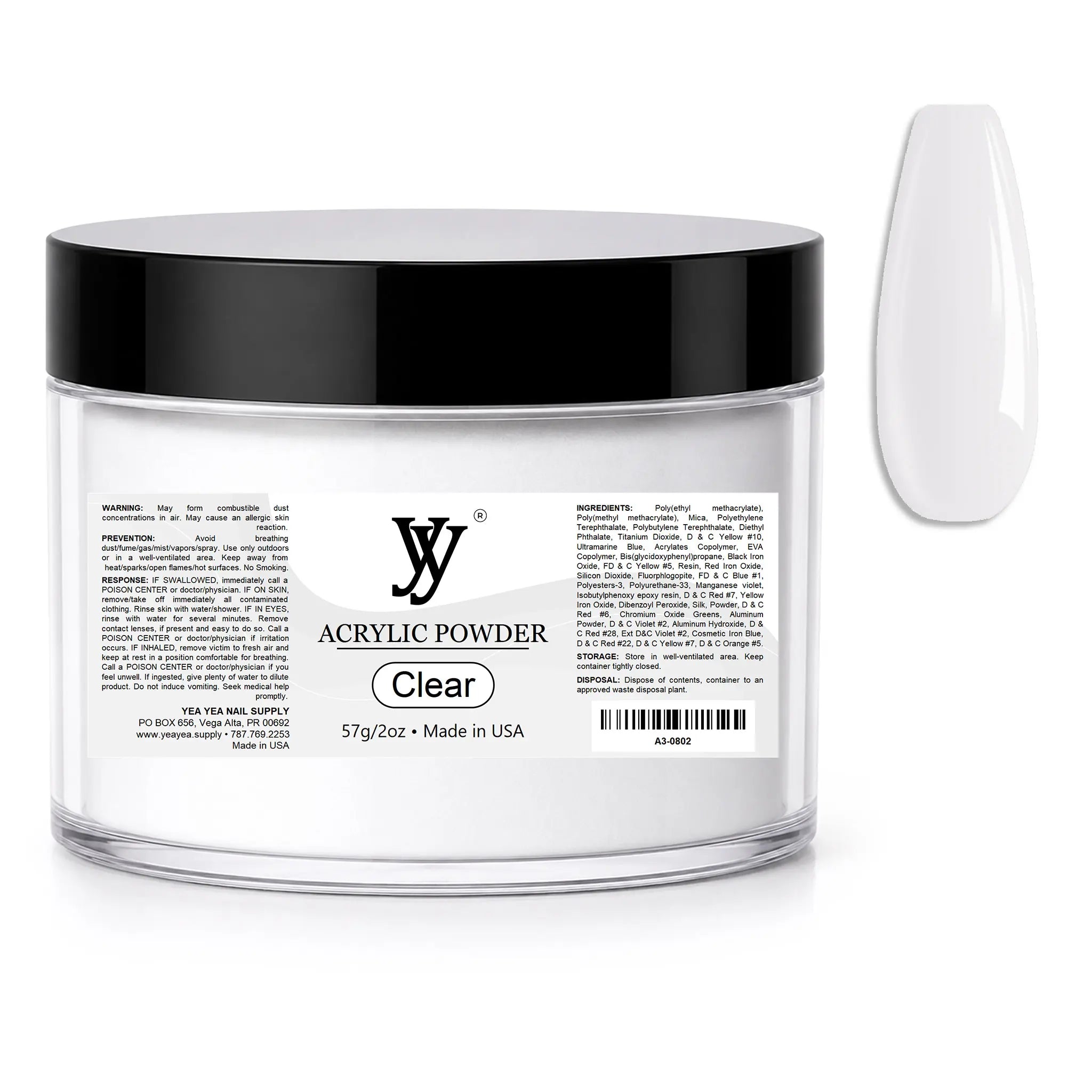 Y&Y Acrylic Nail Powder Clear