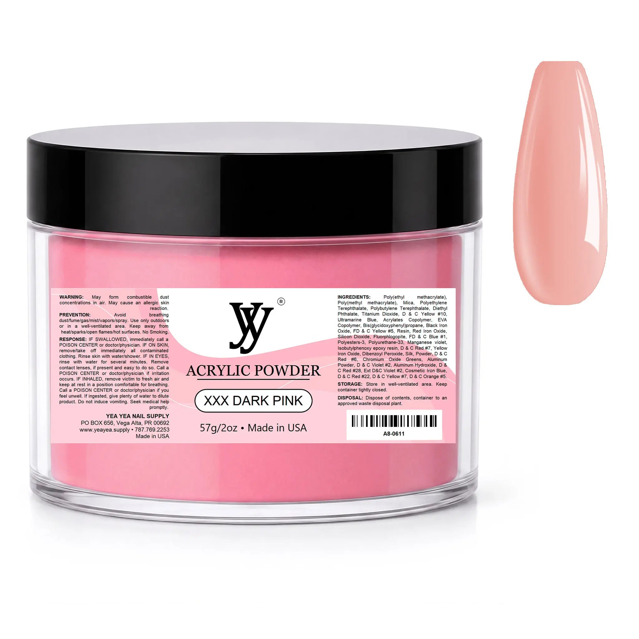Y&Y Acrylic Nail Powder XXX Dark Pink
