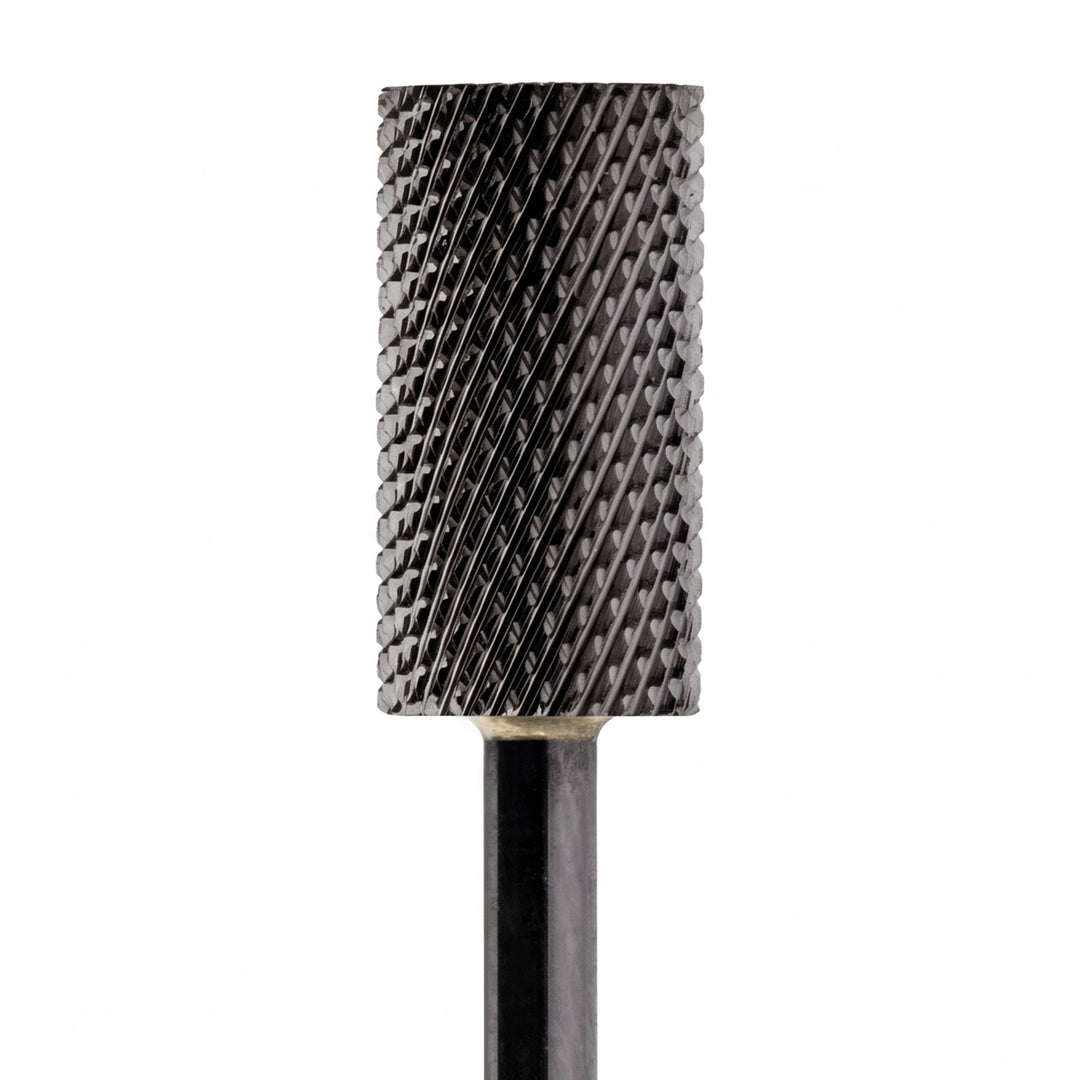 Large Barrel Flat Top DLC Black Nail Drill Bit 3/32"