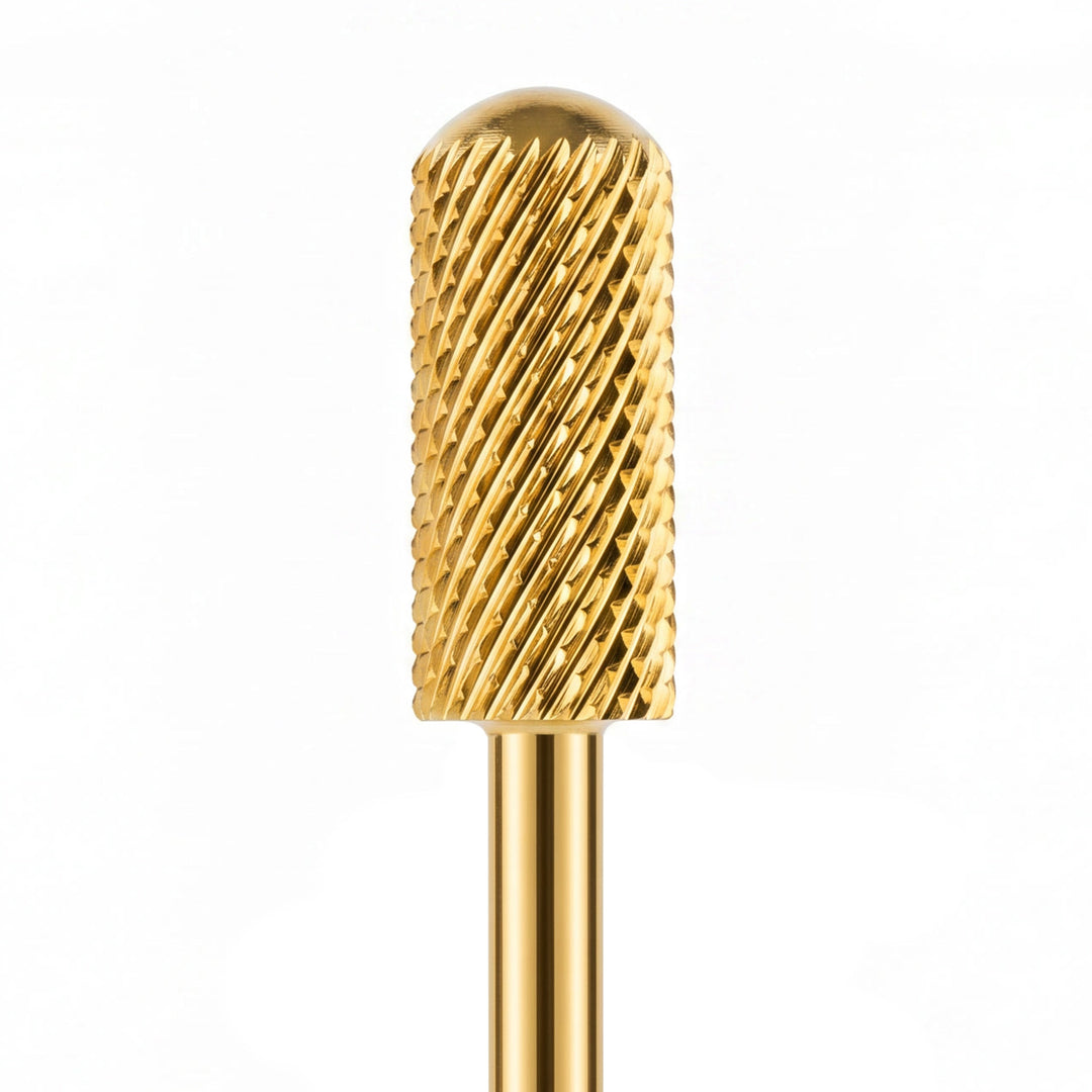 Small Barrel Smooth Top Gold Nail Drill Bit 3/32"