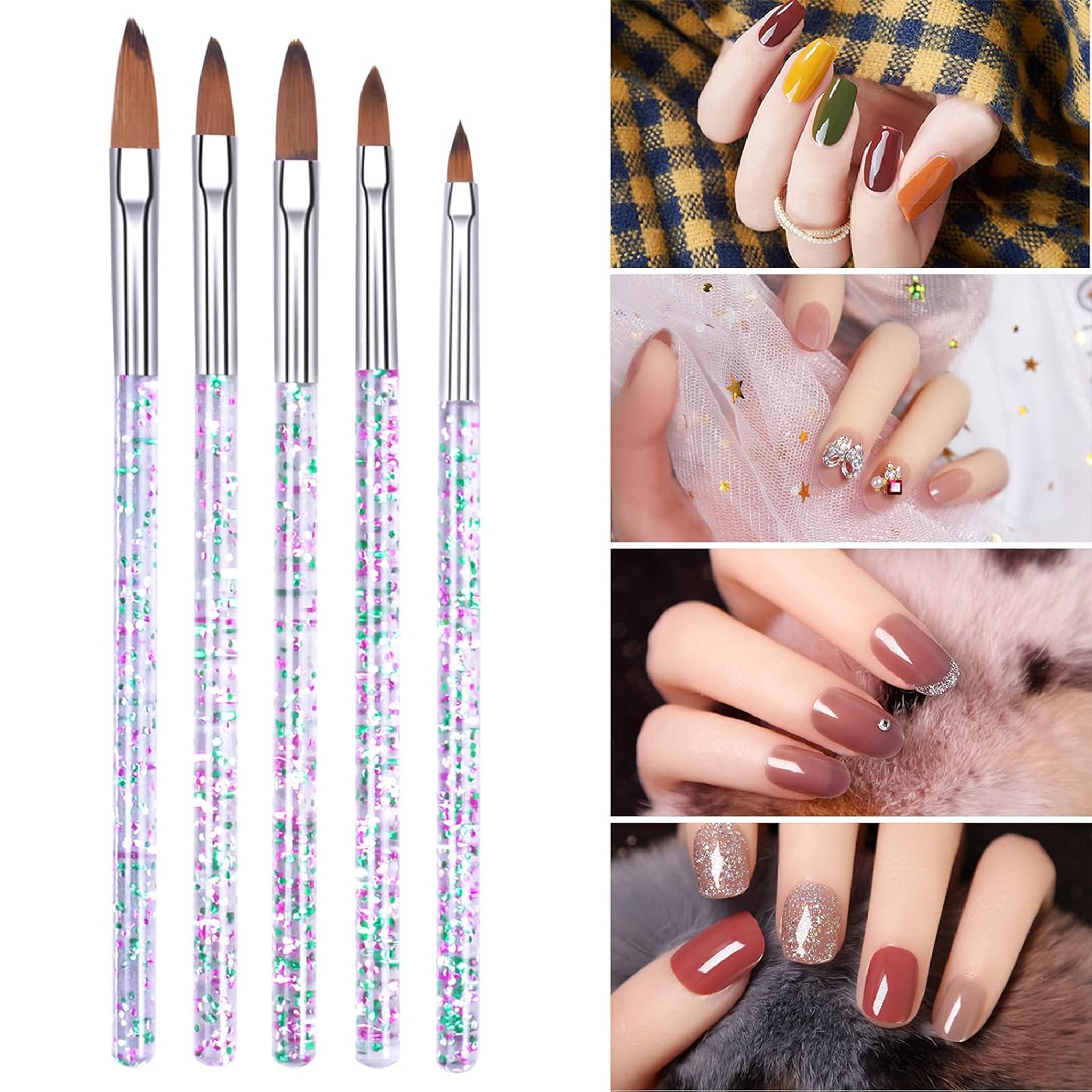 5 PCS 3D Nail Brush Set
