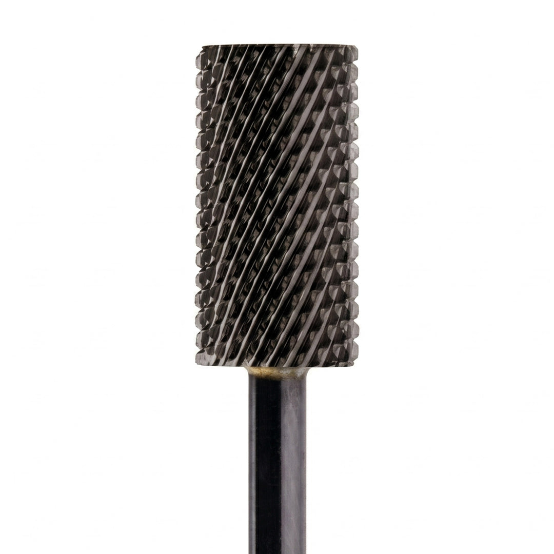Large Barrel Flat Top DLC Black Nail Drill Bit 3/32"