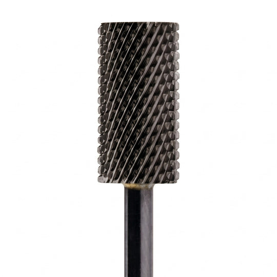 Large Barrel Flat Top DLC Black Nail Drill Bit 3/32"
