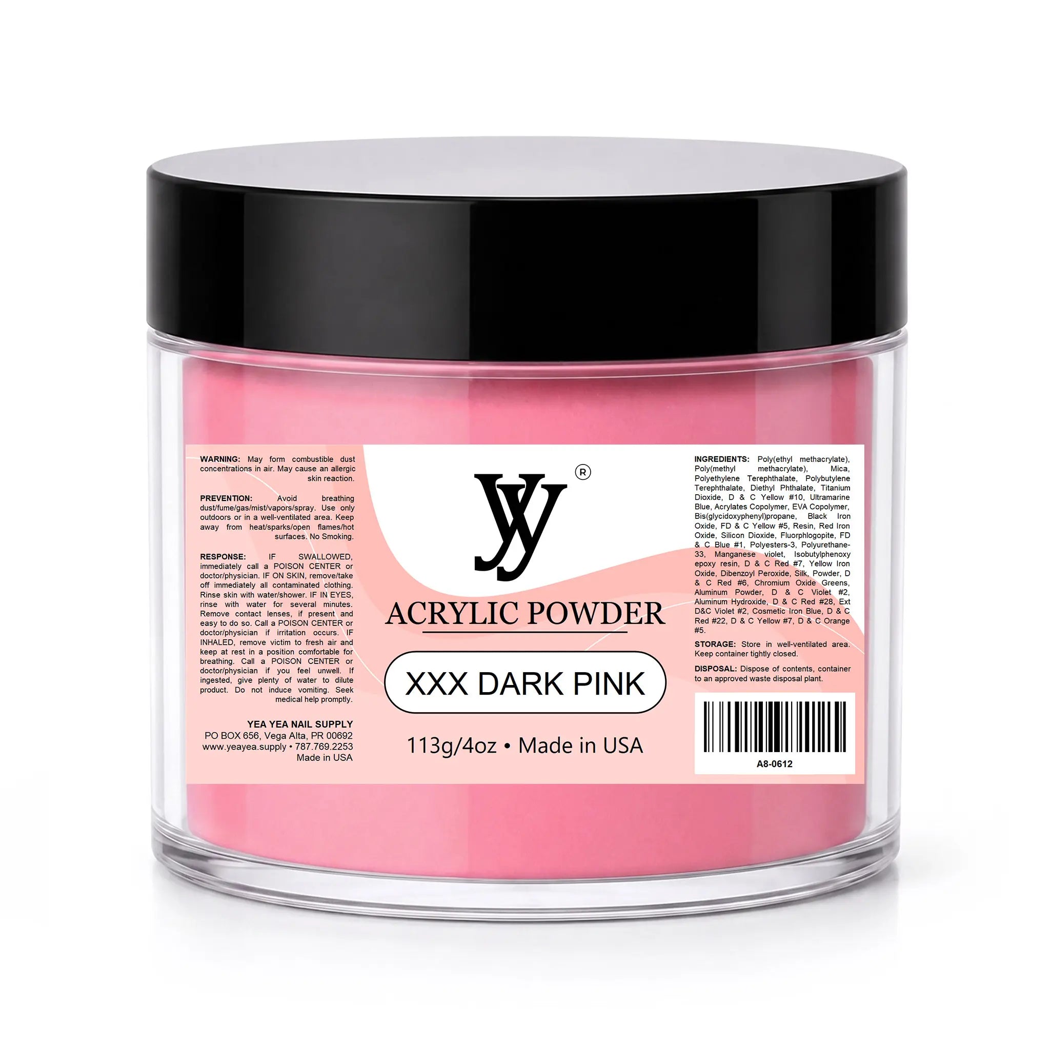 Y&Y Acrylic Nail Powder XXX Dark Pink