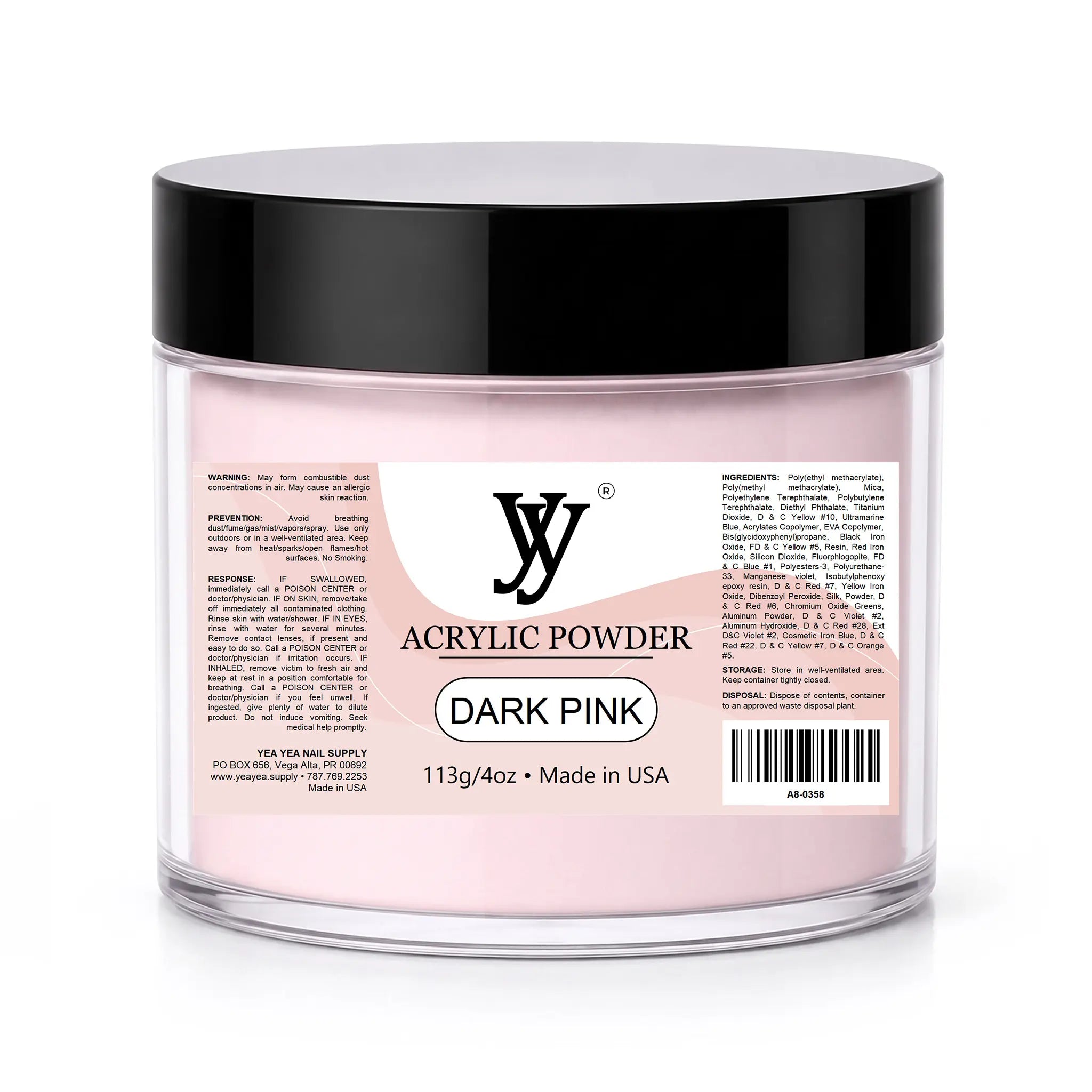 Y&Y Acrylic Nail Powder Dark Pink