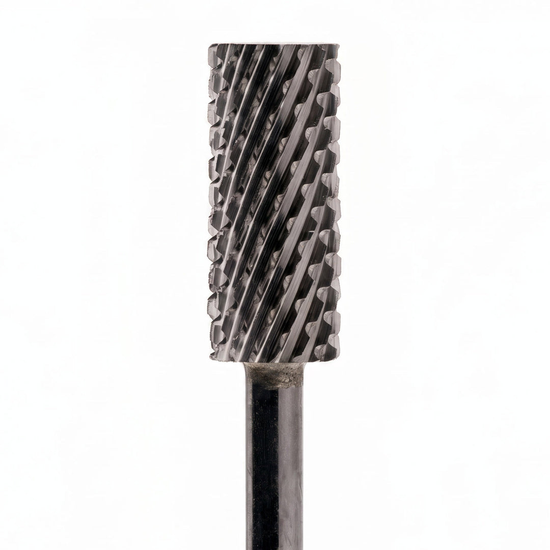 Small Barrel Flat Top DLC Black Nail Drill Bit 3/32"