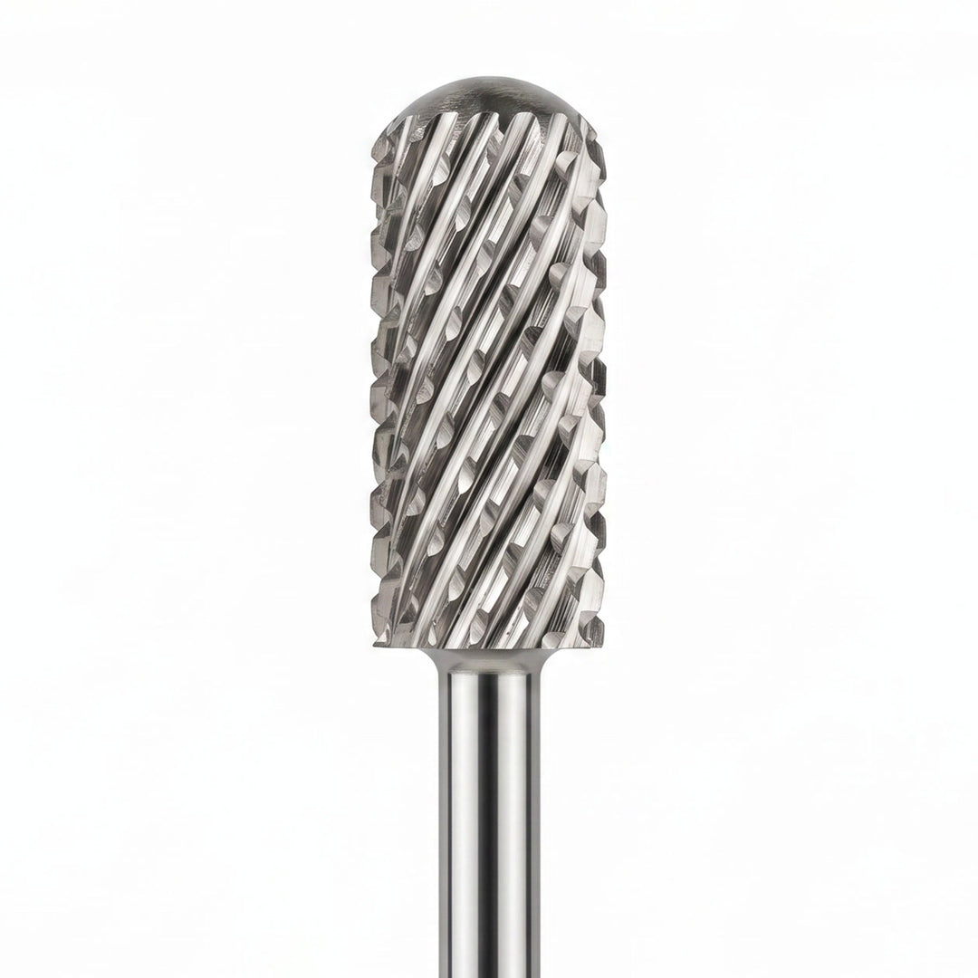 Small Barrel Smooth Top Silver Nail Drill Bit 3/32"