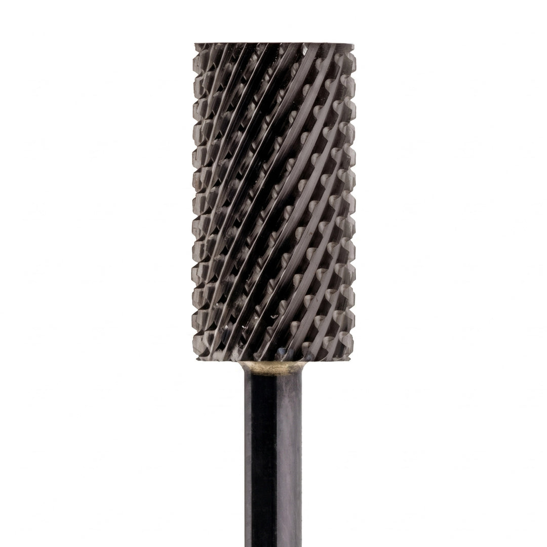 Large Barrel Flat Top DLC Black Nail Drill Bit 3/32"