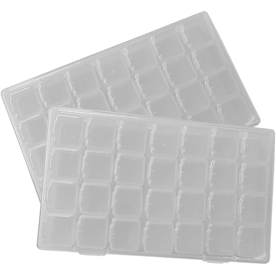28 Grids Clear Nail Storage Box for Beads