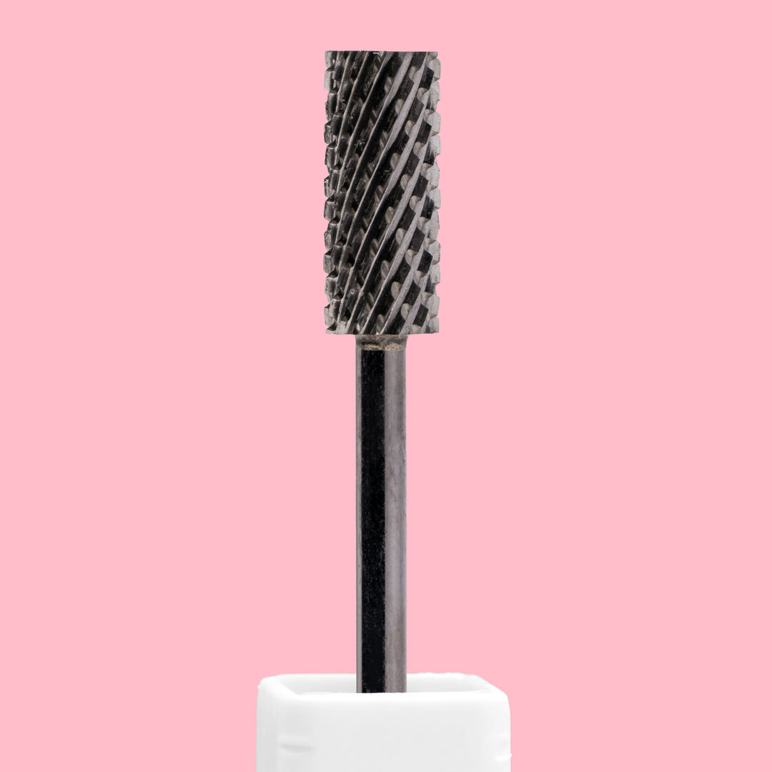 Small Barrel Flat Top DLC Black Nail Drill Bit