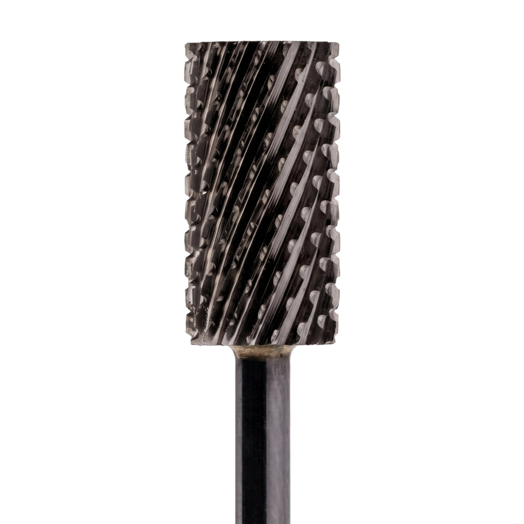 Large Barrel Flat Top DLC Black Nail Drill Bit 3/32"