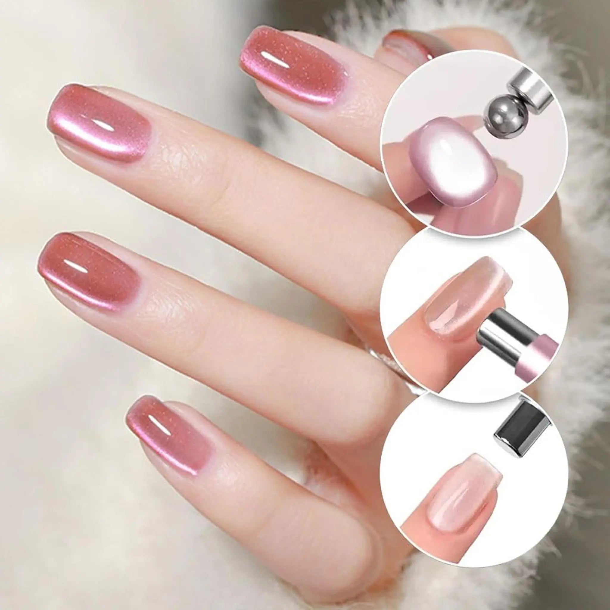 Double-Ended Cat Eye Magnet Pen with Magnetic Ball