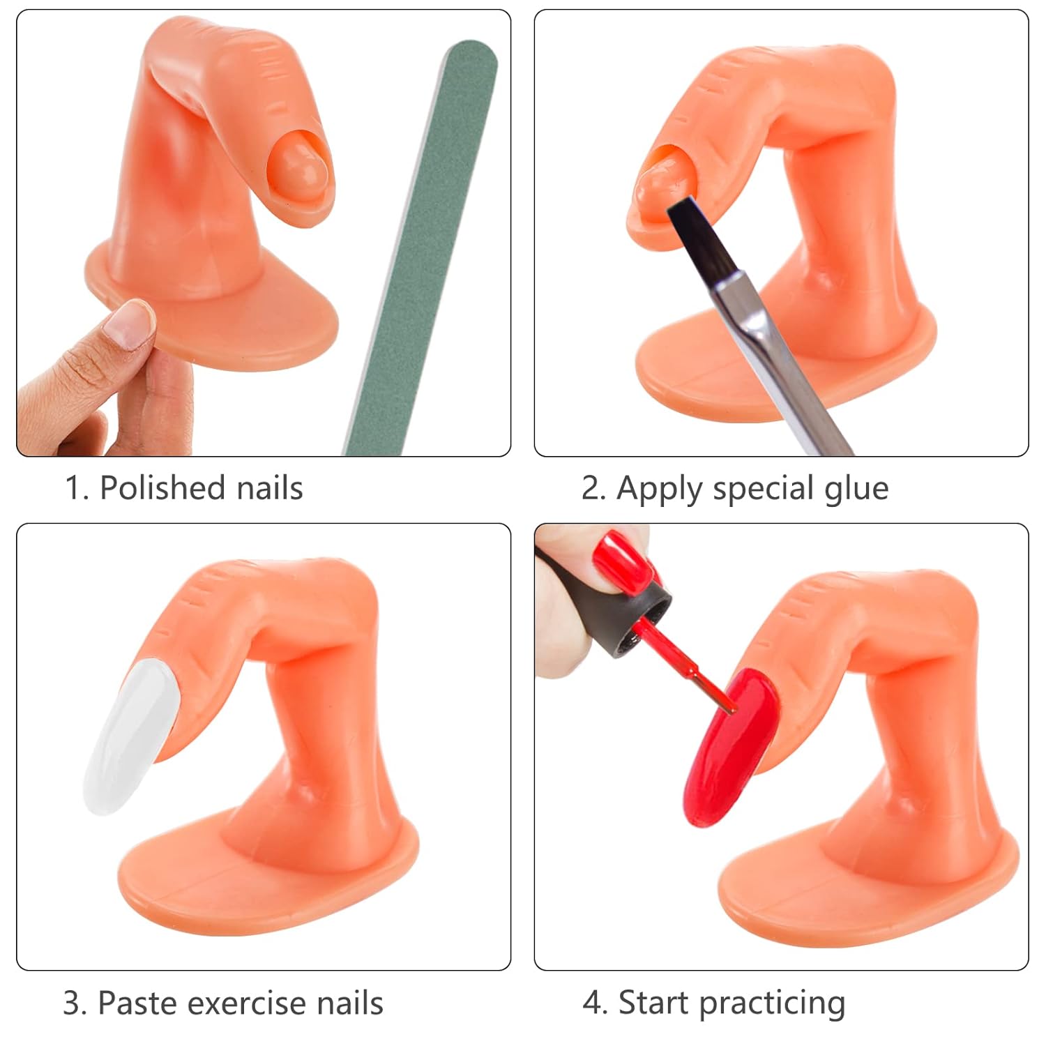 Nail Art Training Finger Without Nail