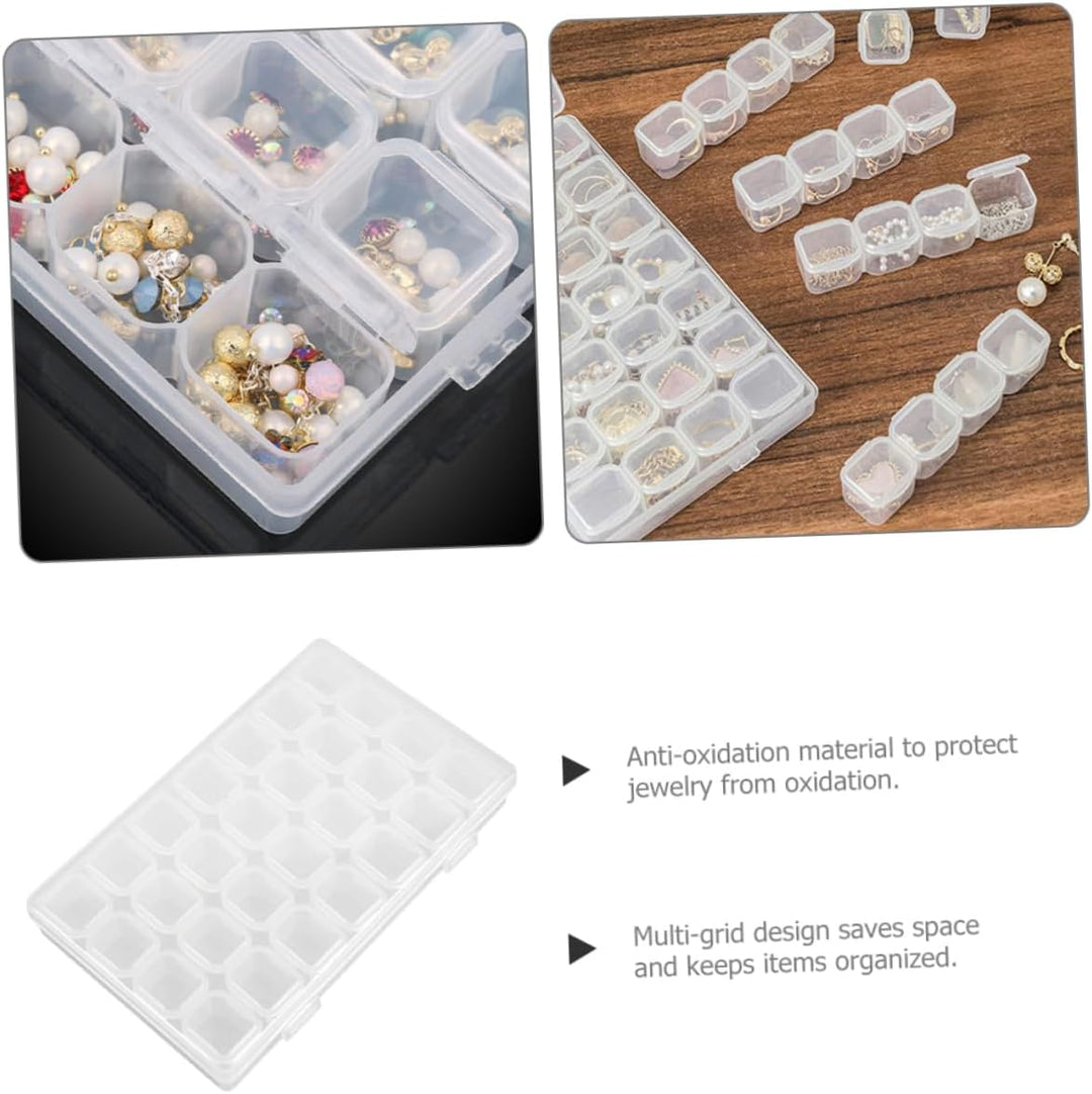 28 Grids Clear Nail Storage Box for Beads