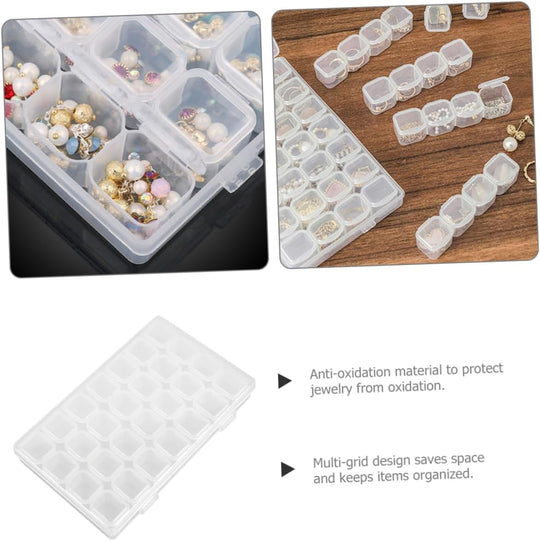 28 Grids Clear Nail Storage Box for Beads