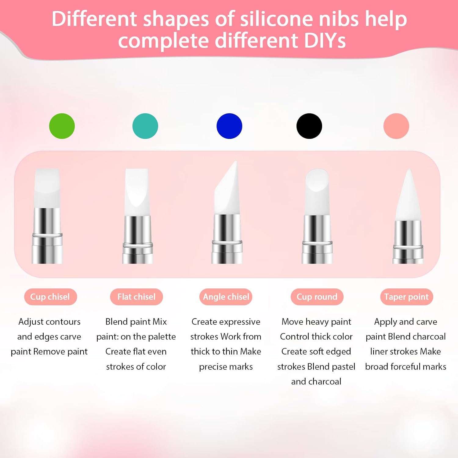 Dual Tipped Silicone Nail Art Acrylic Pen