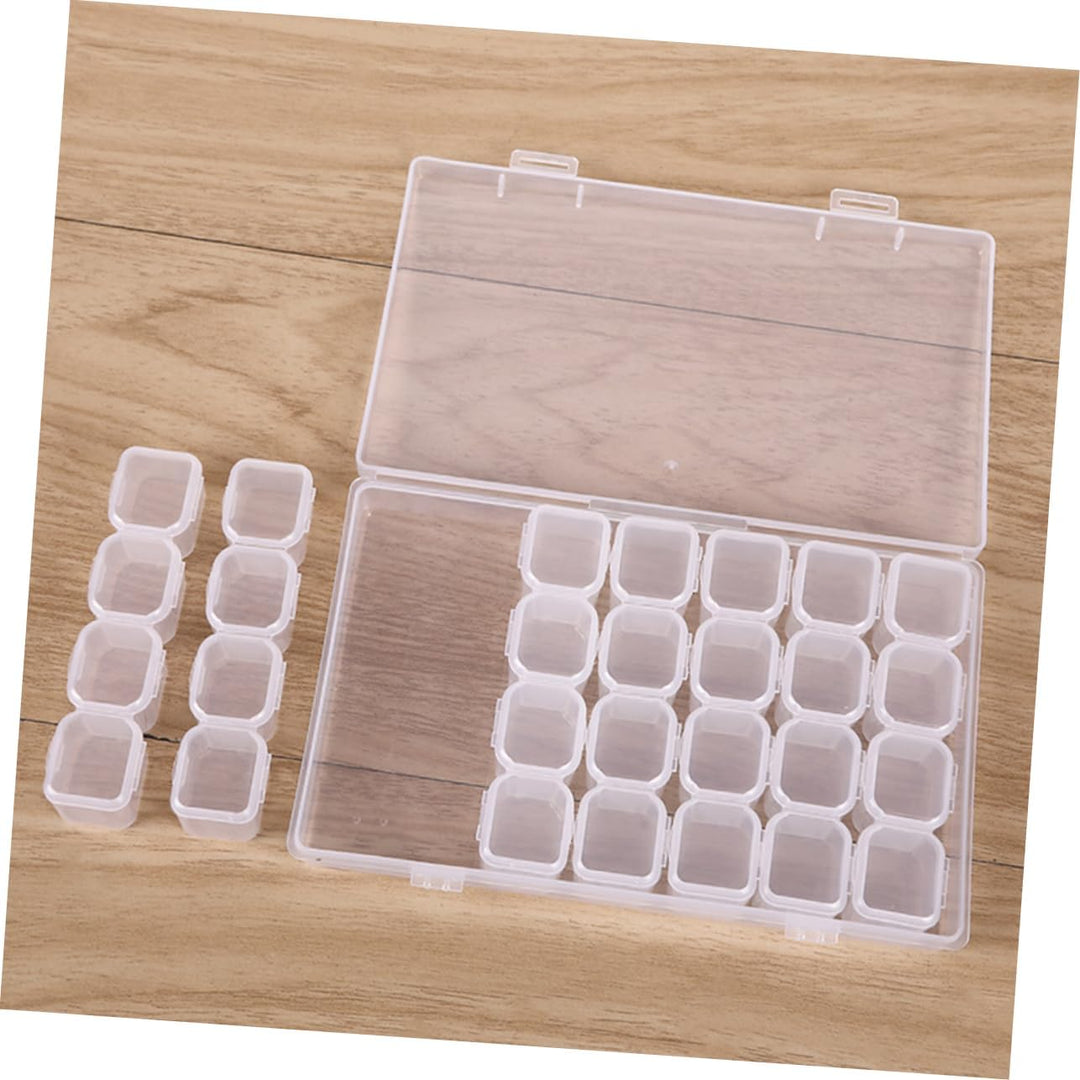 28 Grids Clear Nail Storage Box for Beads