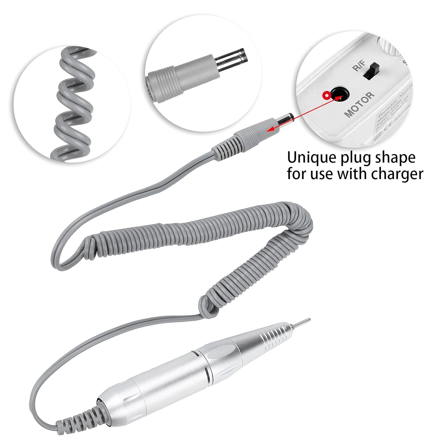35000RPM Handpiece Drill for Nails with DC Connector