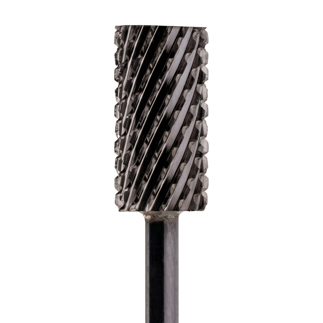 Large Barrel Flat Top DLC Black Nail Drill Bit 3/32"
