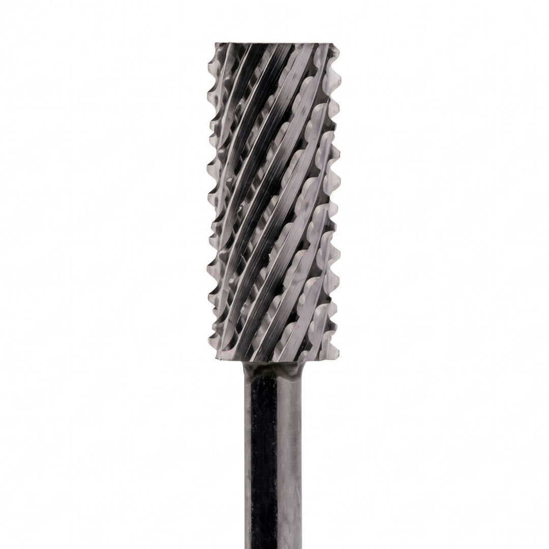 Small Barrel Flat Top DLC Black Nail Drill Bit 3/32"