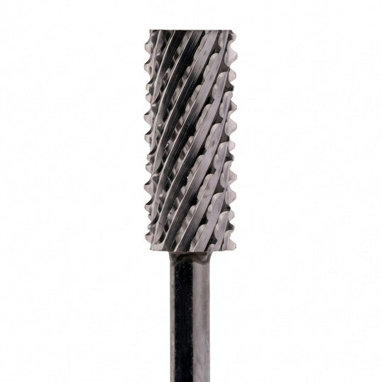 Small Barrel Flat Top DLC Black Nail Drill Bit 3/32"
