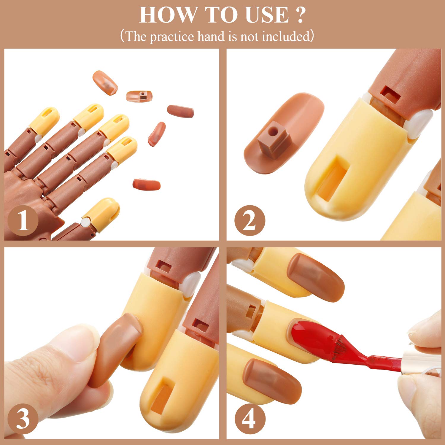 100 Pieces Practice Nail Tips