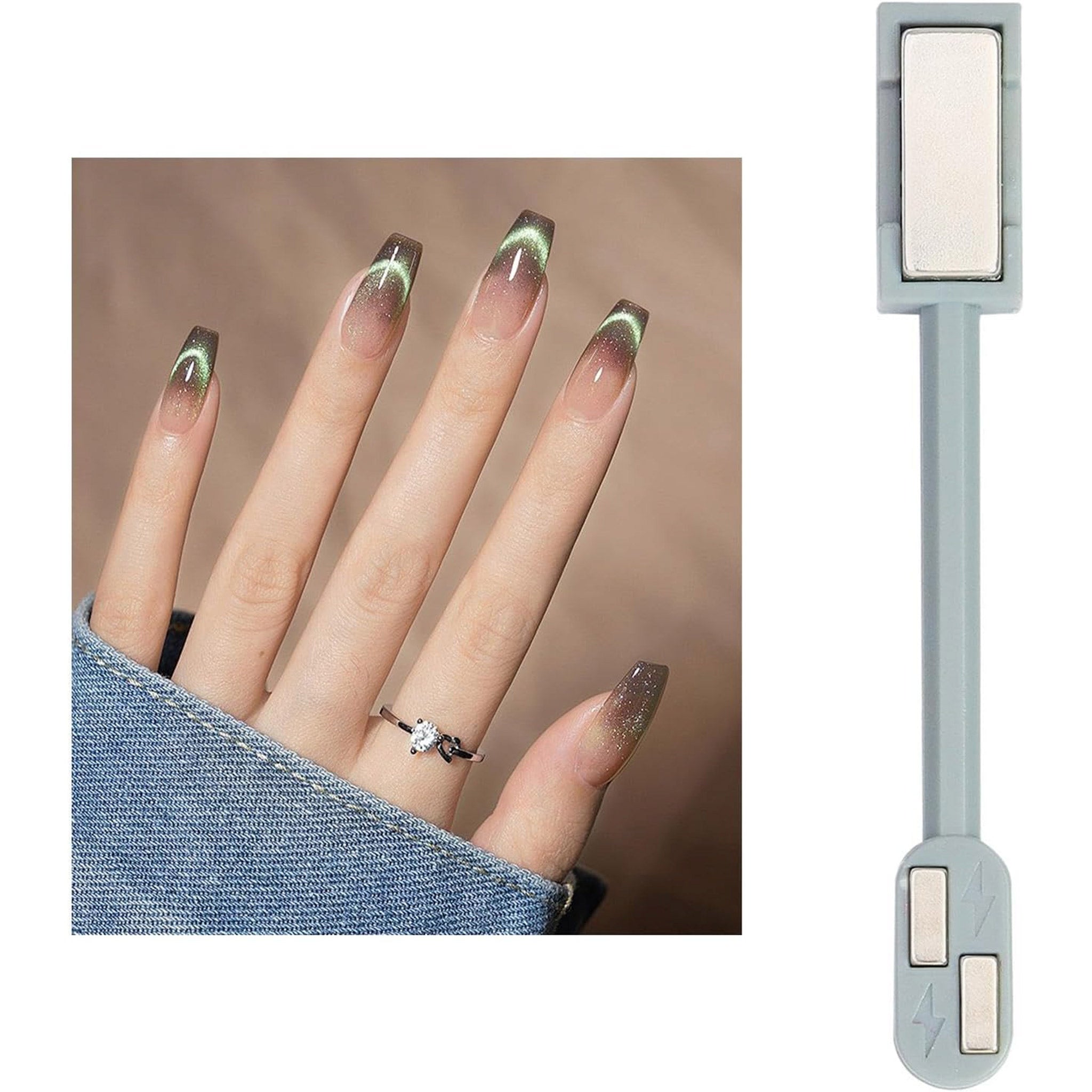 DNB Double Headed Cat Eye Magnet for Nails