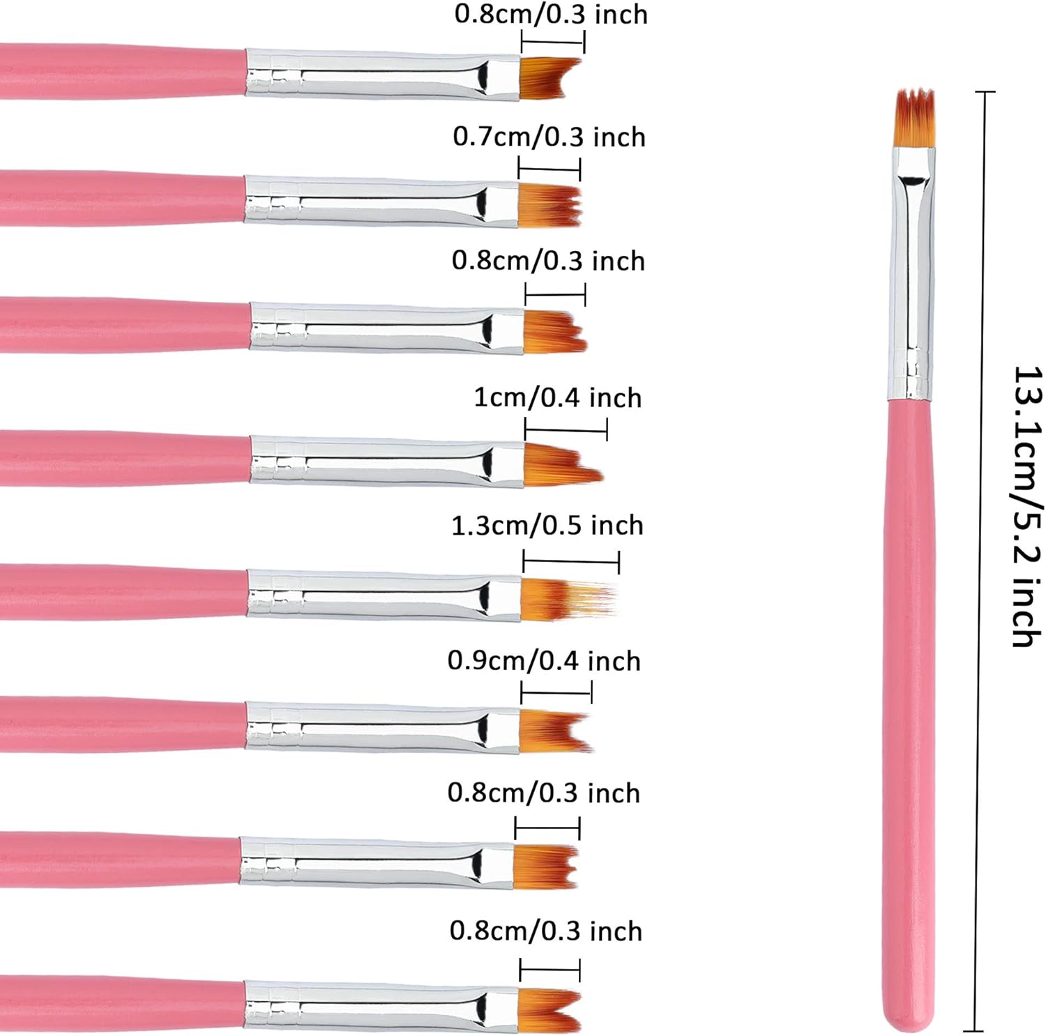 Flower Nail Art Brush Set 8 Pieces