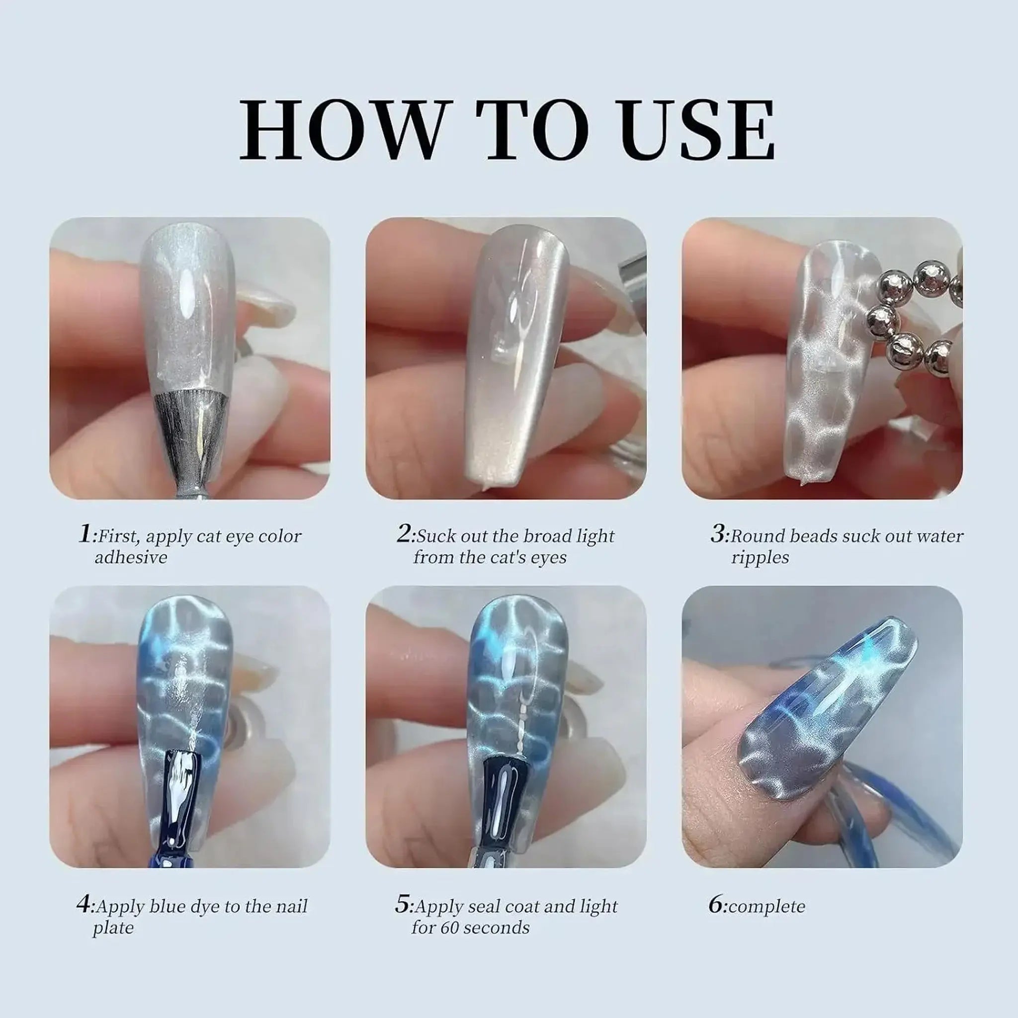 20-Piece Magnetic Bead Cat Eye Nail Art Tool