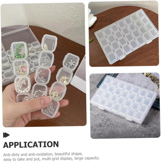 28 Grids Clear Nail Storage Box for Beads