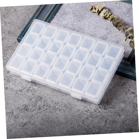 28 Grids Clear Nail Storage Box for Beads